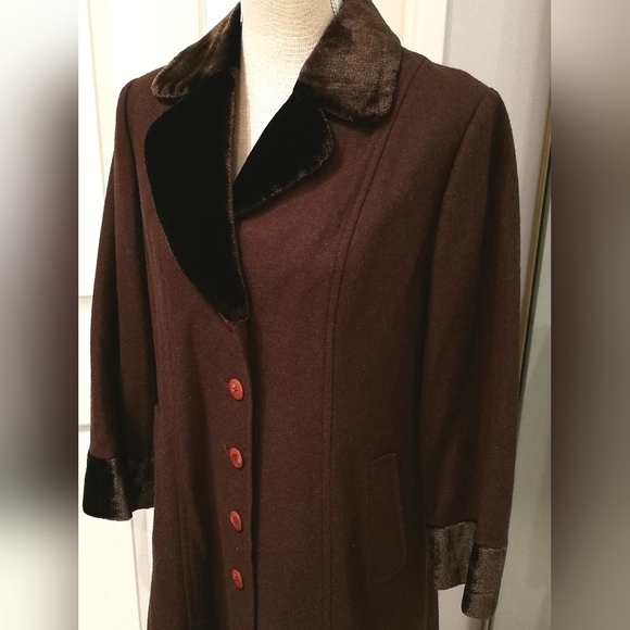 Vintage wool coat women size S-M - Picture 3 of 10